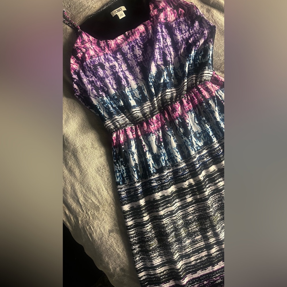 Multicolor Abstract Print Dress